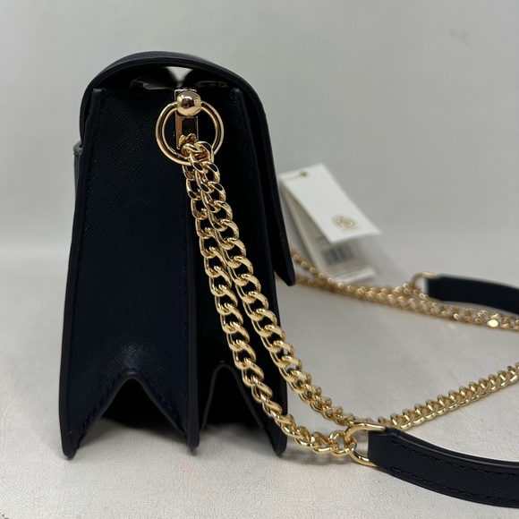 Tory Burch Leather Emerson Shoulder Bag, OS - Navy - Picture 12 of 13